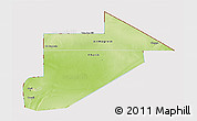 Physical 3D Map of Tiris Zemmour, cropped outside