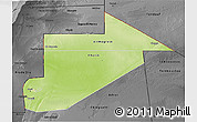 Physical 3D Map of Tiris Zemmour, darken, desaturated