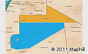 Political 3D Map of Tiris Zemmour, satellite outside