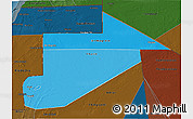 Political Shades 3D Map of Tiris Zemmour, darken