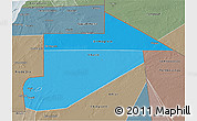 Political Shades 3D Map of Tiris Zemmour, semi-desaturated