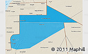 Political Shades 3D Map of Tiris Zemmour, shaded relief outside