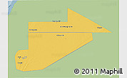 Savanna Style 3D Map of Tiris Zemmour, single color outside