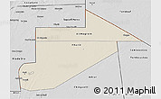 Shaded Relief 3D Map of Tiris Zemmour, desaturated
