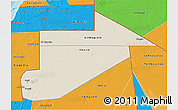 Shaded Relief 3D Map of Tiris Zemmour, political outside