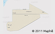 Shaded Relief 3D Map of Tiris Zemmour, single color outside