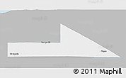Gray 3D Map of Bir Mogrein, single color outside