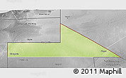 Physical 3D Map of Bir Mogrein, desaturated