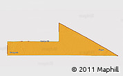 Political 3D Map of Bir Mogrein, cropped outside