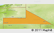 Political 3D Map of Bir Mogrein, physical outside