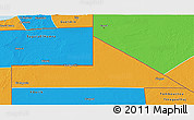 Political 3D Map of Bir Mogrein