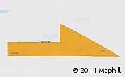 Political 3D Map of Bir Mogrein, single color outside
