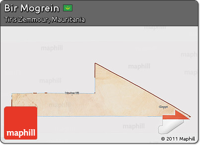 Satellite 3D Map of Bir Mogrein, cropped outside