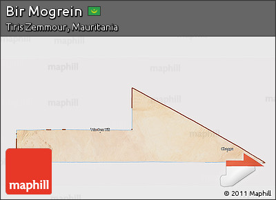 Satellite 3D Map of Bir Mogrein, cropped outside