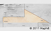 Satellite 3D Map of Bir Mogrein, desaturated