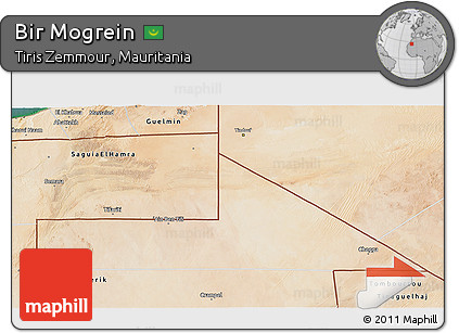 Satellite 3D Map of Bir Mogrein