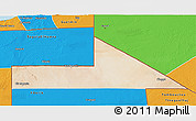 Satellite 3D Map of Bir Mogrein, political outside