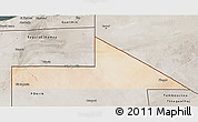 Satellite 3D Map of Bir Mogrein, semi-desaturated