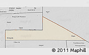 Shaded Relief 3D Map of Bir Mogrein, desaturated