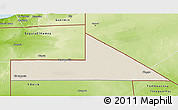 Shaded Relief 3D Map of Bir Mogrein, physical outside