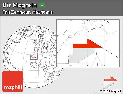 Blank Location Map of Bir Mogrein, highlighted parent region