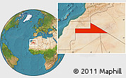 Satellite Location Map of Bir Mogrein