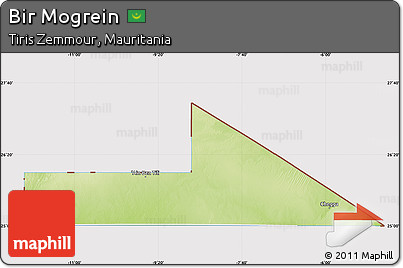 Physical Map of Bir Mogrein, cropped outside