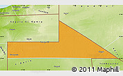 Political Map of Bir Mogrein, physical outside