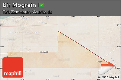 Satellite Map of Bir Mogrein, lighten