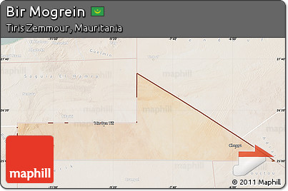 Satellite Map of Bir Mogrein, lighten