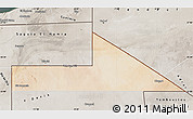 Satellite Map of Bir Mogrein, semi-desaturated