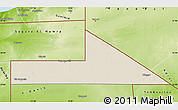 Shaded Relief Map of Bir Mogrein, physical outside