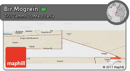 Classic Style Panoramic Map of Bir Mogrein