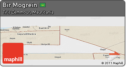 Classic Style Panoramic Map of Bir Mogrein