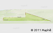 Physical Panoramic Map of Bir Mogrein, lighten