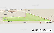 Physical Panoramic Map of Bir Mogrein, shaded relief outside