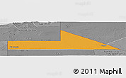 Political Panoramic Map of Bir Mogrein, desaturated