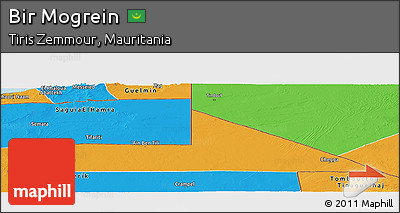 Political Panoramic Map of Bir Mogrein