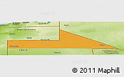 Political Panoramic Map of Bir Mogrein, physical outside