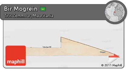 Satellite Panoramic Map of Bir Mogrein, cropped outside