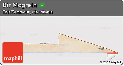 Satellite Panoramic Map of Bir Mogrein, cropped outside