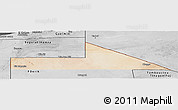 Satellite Panoramic Map of Bir Mogrein, desaturated