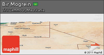 Satellite Panoramic Map of Bir Mogrein