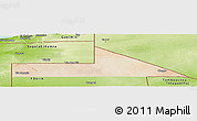 Satellite Panoramic Map of Bir Mogrein, physical outside