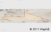 Satellite Panoramic Map of Bir Mogrein, semi-desaturated