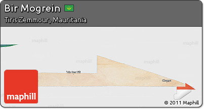 Satellite Panoramic Map of Bir Mogrein, single color outside