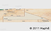Shaded Relief Panoramic Map of Bir Mogrein, satellite outside