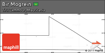 Blank Simple Map of Bir Mogrein, cropped outside, no labels