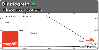 Blank Simple Map of Bir Mogrein