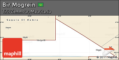 Classic Style Simple Map of Bir Mogrein